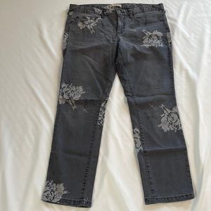 Free printed floral printed denim